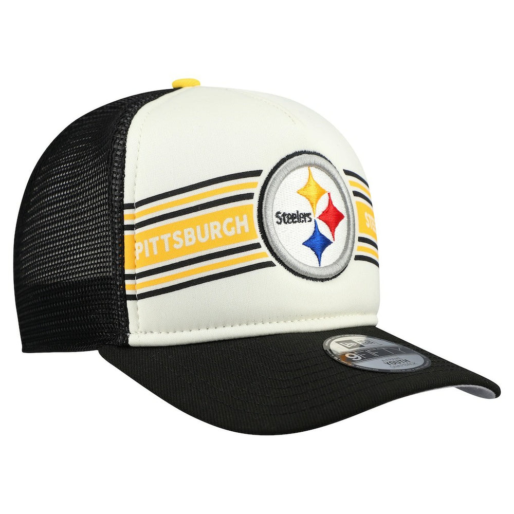 Pittsburgh Steelers New Era Youth Banner 9FIFTY A-Frame Adjustable Trucker Hat