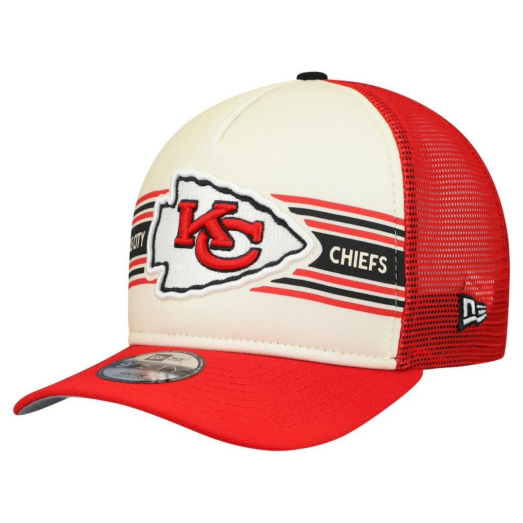 Kansas City Chiefs New Era Youth Banner 9FIFTY A-Frame Adjustable Trucker Hat