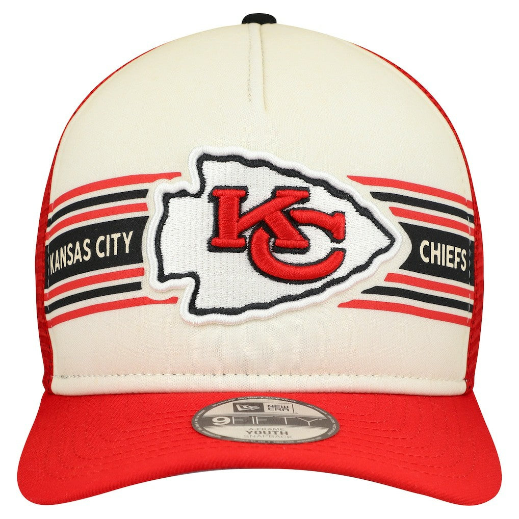 Kansas City Chiefs New Era Youth Banner 9FIFTY A-Frame Adjustable Trucker Hat