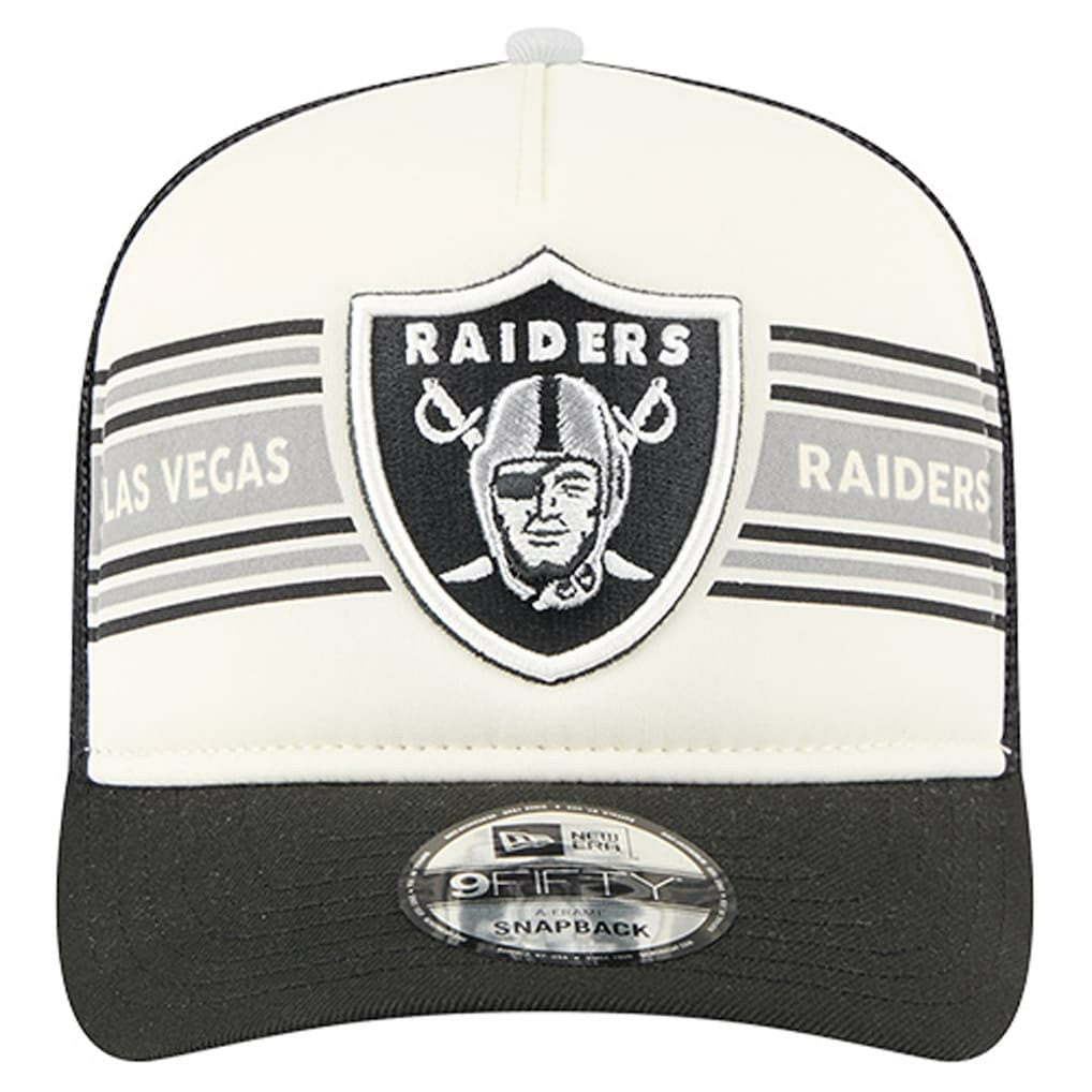 Las Vegas Raiders New Era Youth Banner 9FIFTY A-Frame Adjustable Trucker Hat