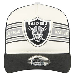Las Vegas Raiders New Era Youth Banner 9FIFTY A-Frame Adjustable Trucker Hat