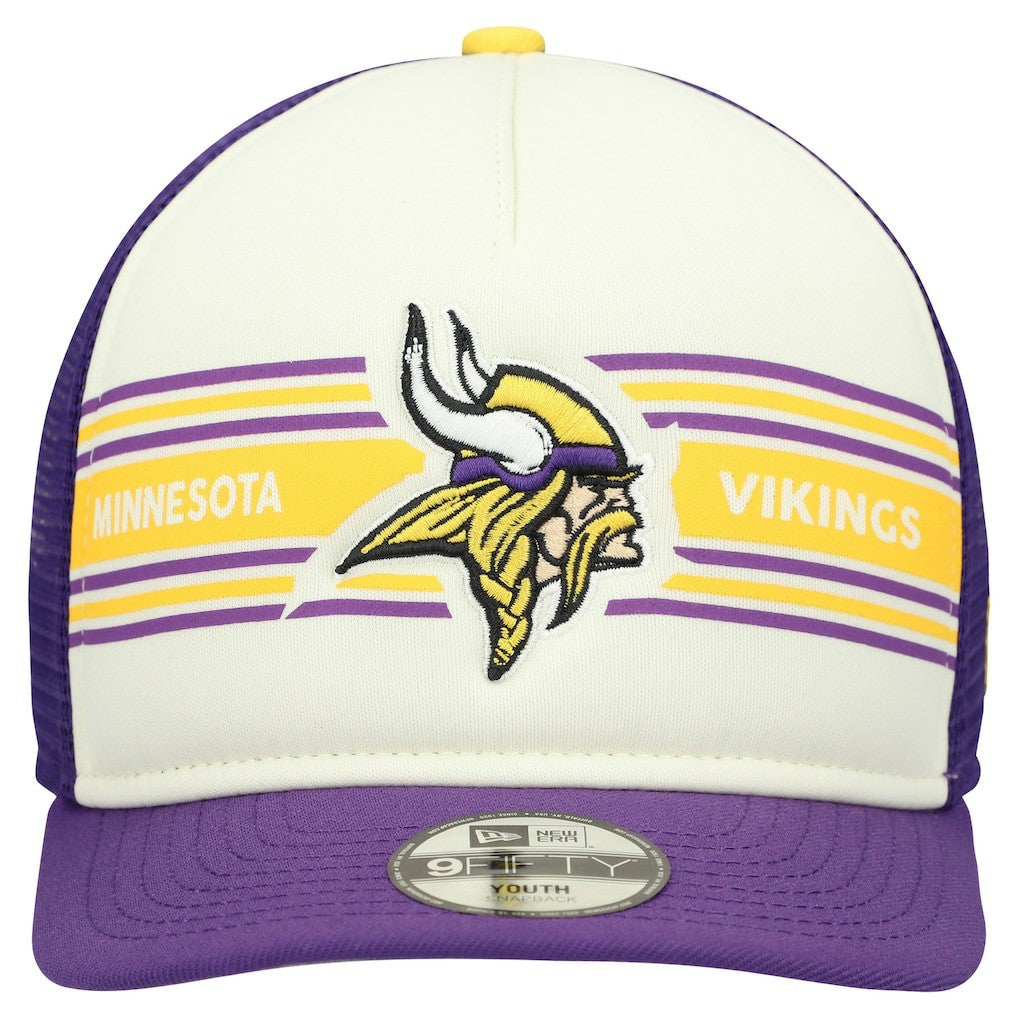 Minnesota Vikings New Era Youth Banner 9FIFTY A-Frame Adjustable Trucker Hat