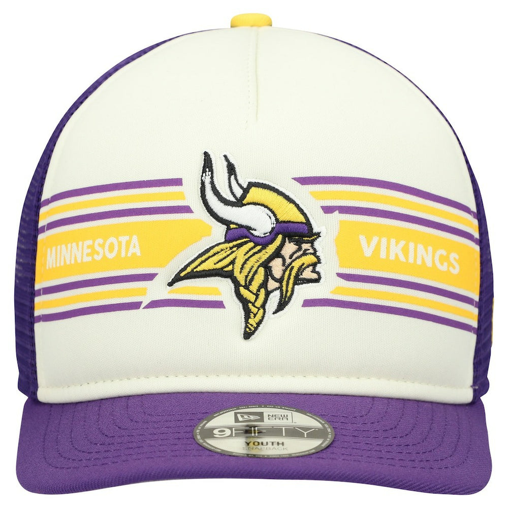 Minnesota Vikings New Era Youth Banner 9FIFTY A-Frame Adjustable Trucker Hat