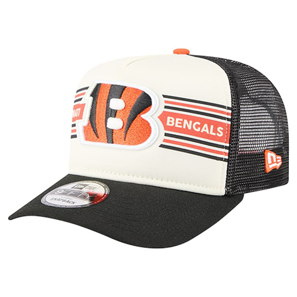 Cincinnati Bengals New Era Youth Banner 9FIFTY A-Frame Adjustable Trucker Hat