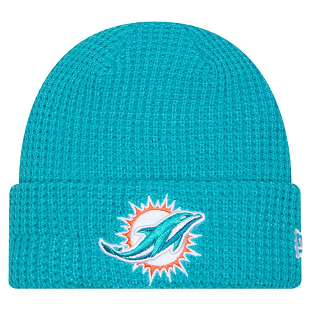 Miami Dolphins New Era Youth Waffle Cuffed Knit Hat