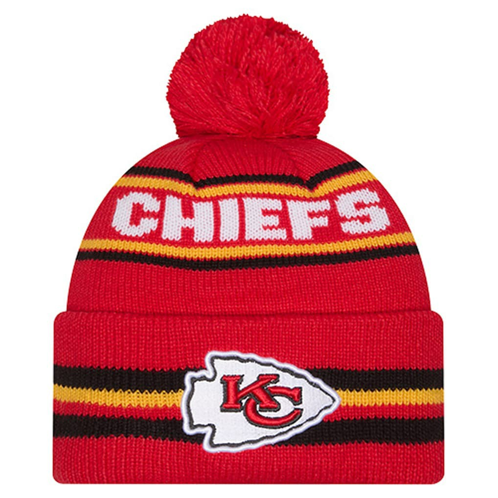 Kansas City Chiefs New Era Youth Classic Cuffed Knit Hat with Pom