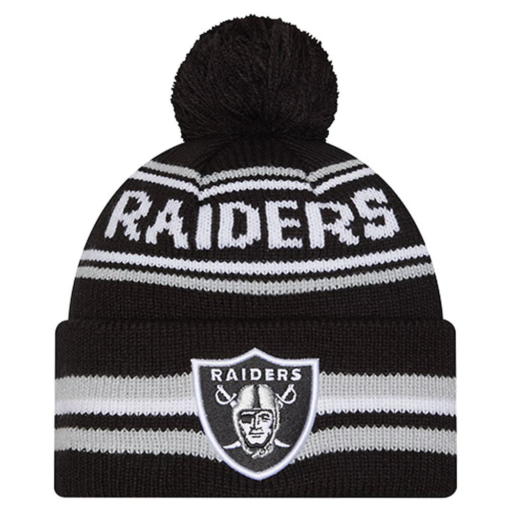 Las Vegas Raiders New Era Youth Classic Cuffed Knit Hat with Pom