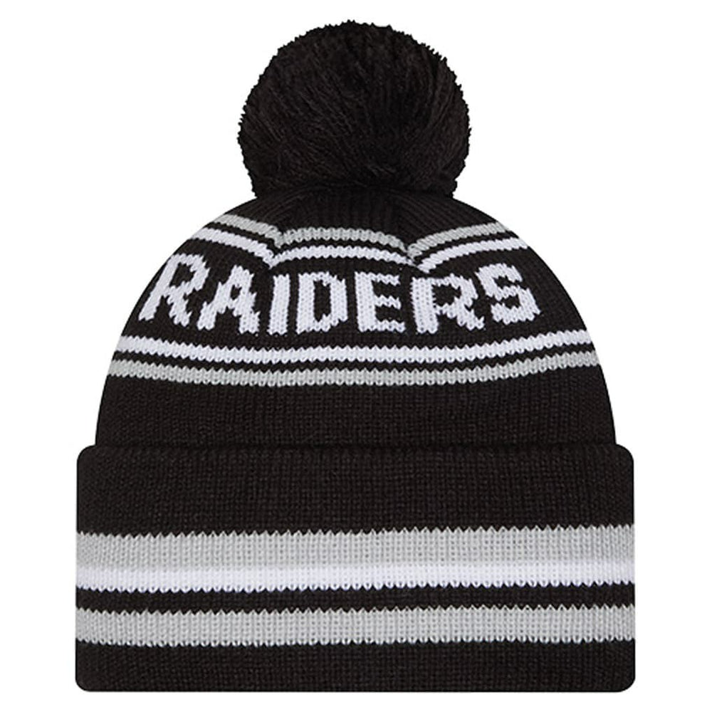 Las Vegas Raiders New Era Youth Classic Cuffed Knit Hat with Pom