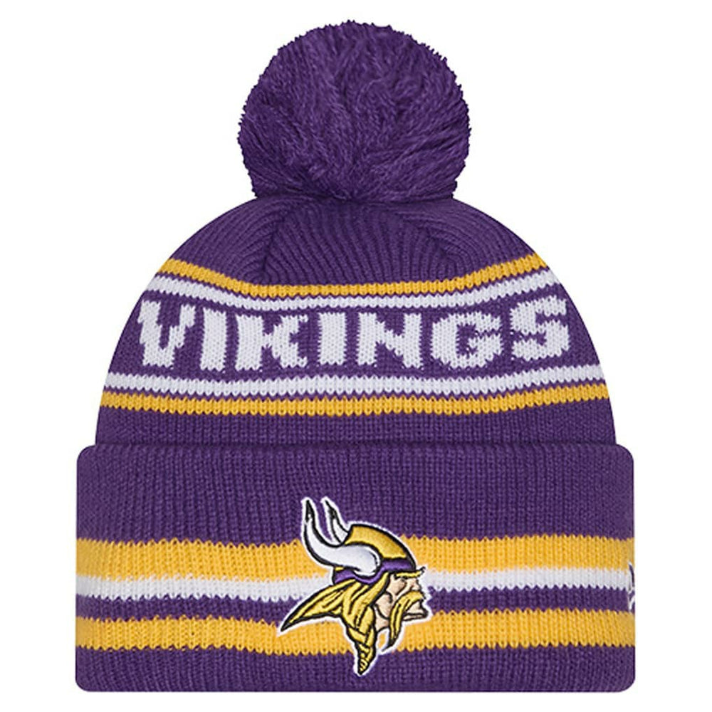 Minnesota Vikings New Era Youth Classic Cuffed Knit Hat with Pom