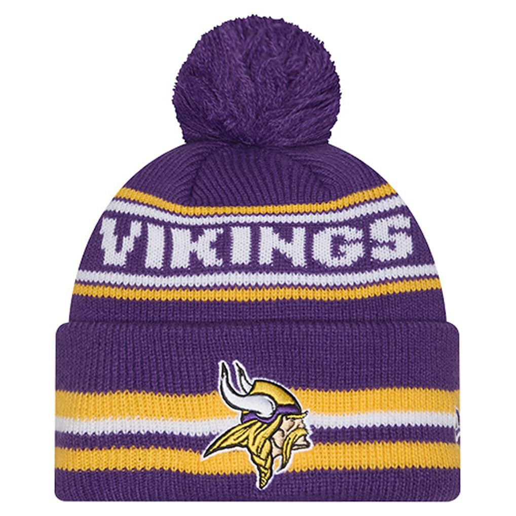Minnesota Vikings New Era Youth Classic Cuffed Knit Hat with Pom