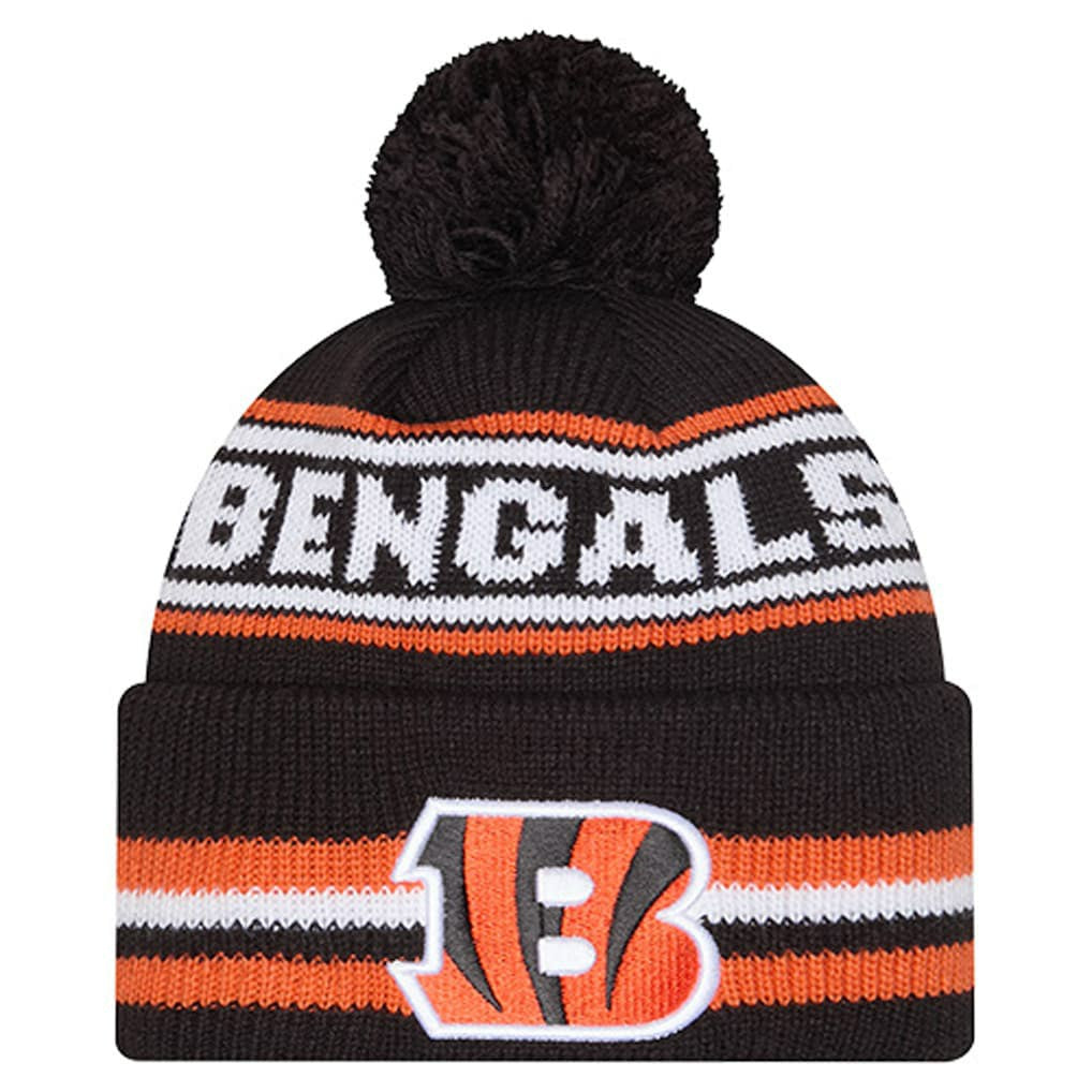Cincinnati Bengals New Era Youth Classic Cuffed Knit Hat with Pom