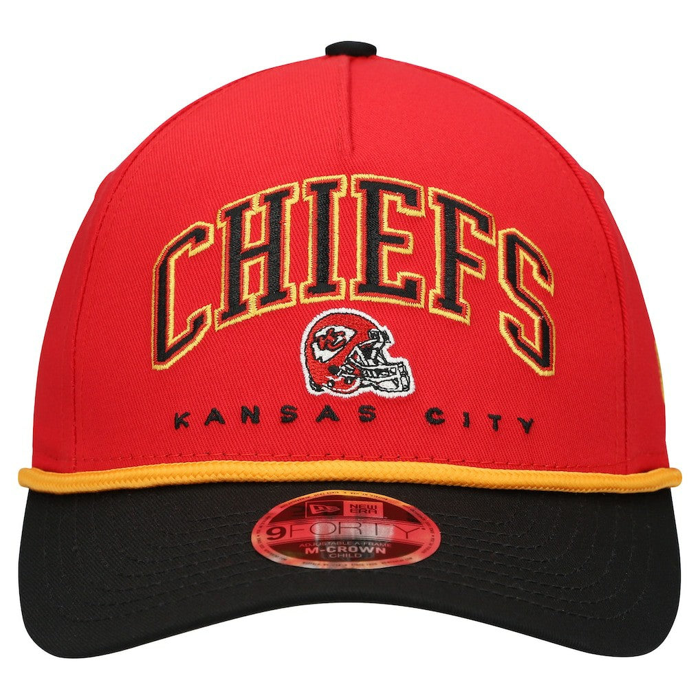 Kansas City Chiefs New Era Preschool Arch COOLERA 9FORTY A-Frame M-Crown Adjustable Hat