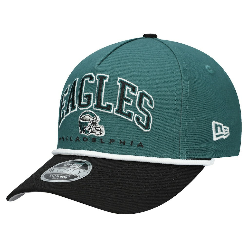 Philadelphia Eagles New Era Preschool Arch COOLERA 9FORTY A-Frame M-Crown Adjustable Hat