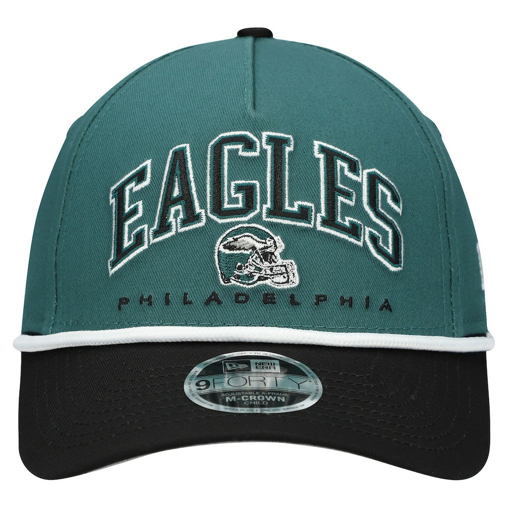 Philadelphia Eagles New Era Preschool Arch COOLERA 9FORTY A-Frame M-Crown Adjustable Hat