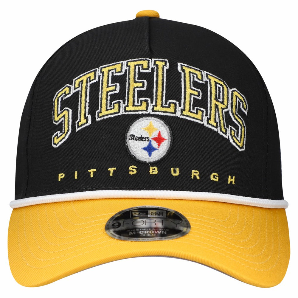 Pittsburgh Steelers New Era Preschool Arch COOLERA 9FORTY A-Frame M-Crown Adjustable Hat