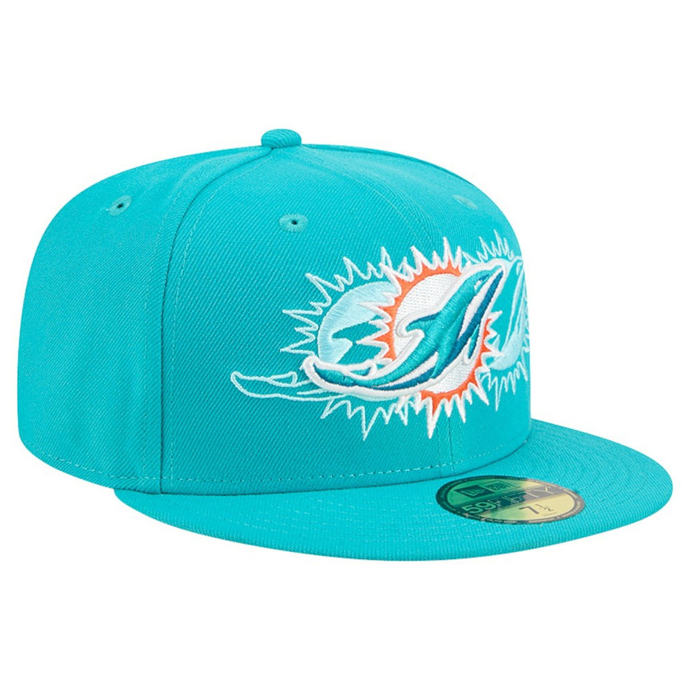 Miami Dolphins New Era Tri-Hit 59FIFTY Fitted Hat