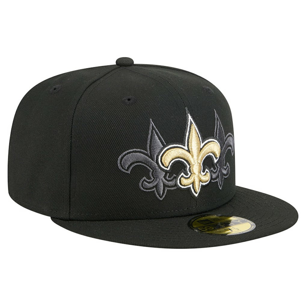 New Orleans Saints New Era Tri-Hit 59FIFTY Fitted Hat