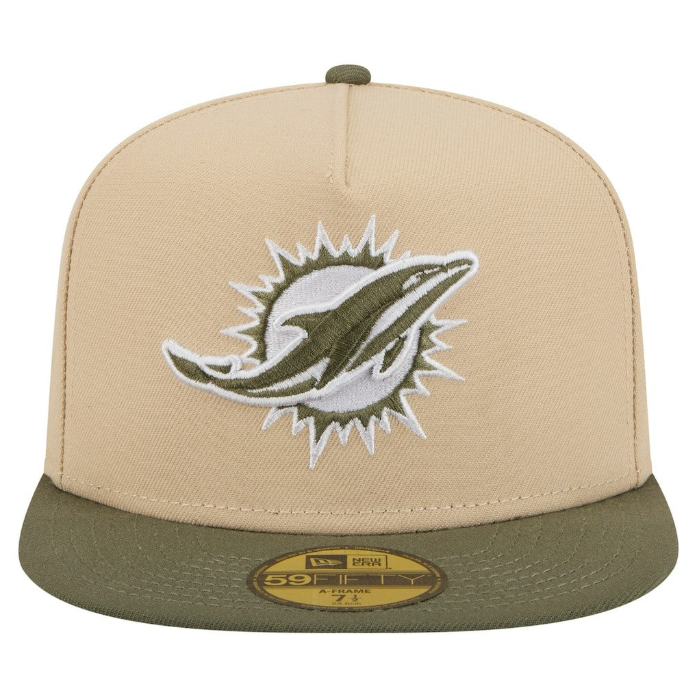 Miami Dolphins New Era Color Pack A-Frame 59FIFTY Fitted Hat