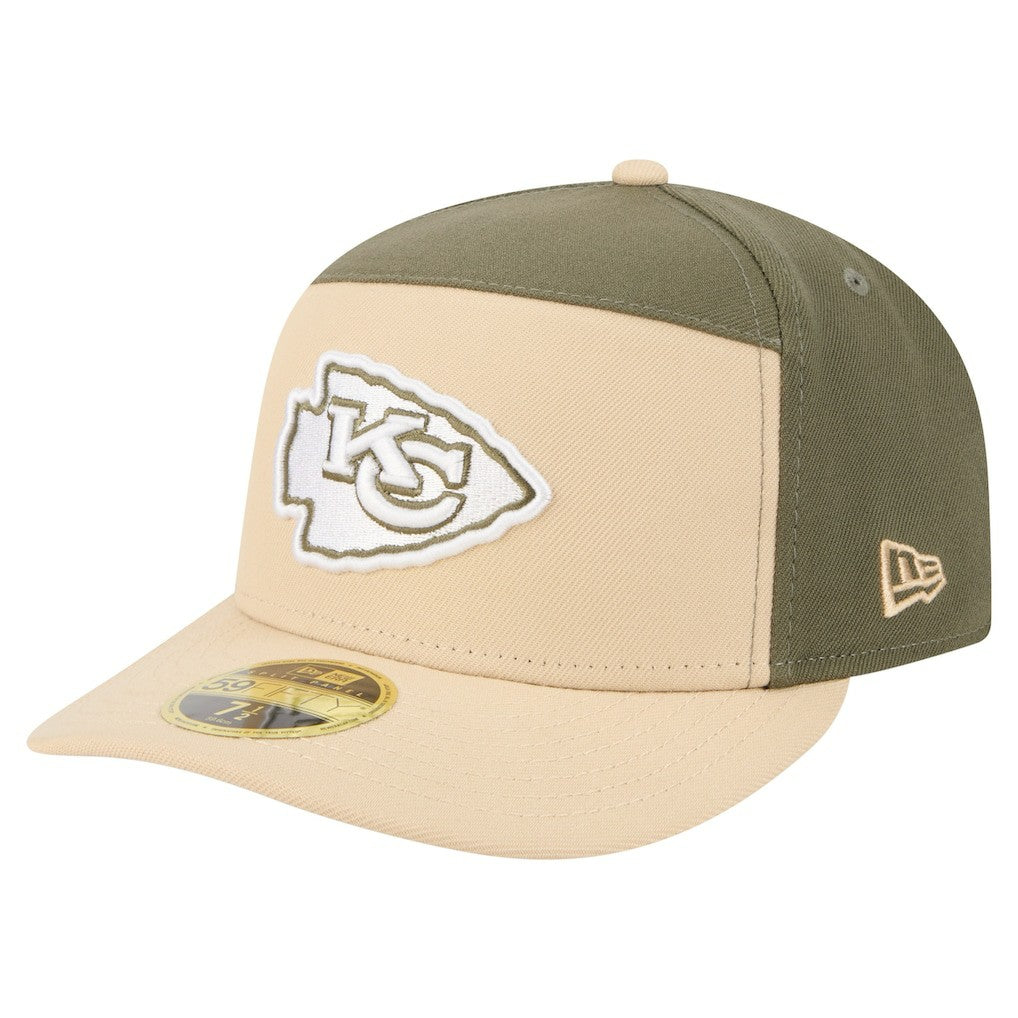 Kansas City Chiefs New Era Two-Tone Color Pack Split Panel 59FIFTY Fitted Hat