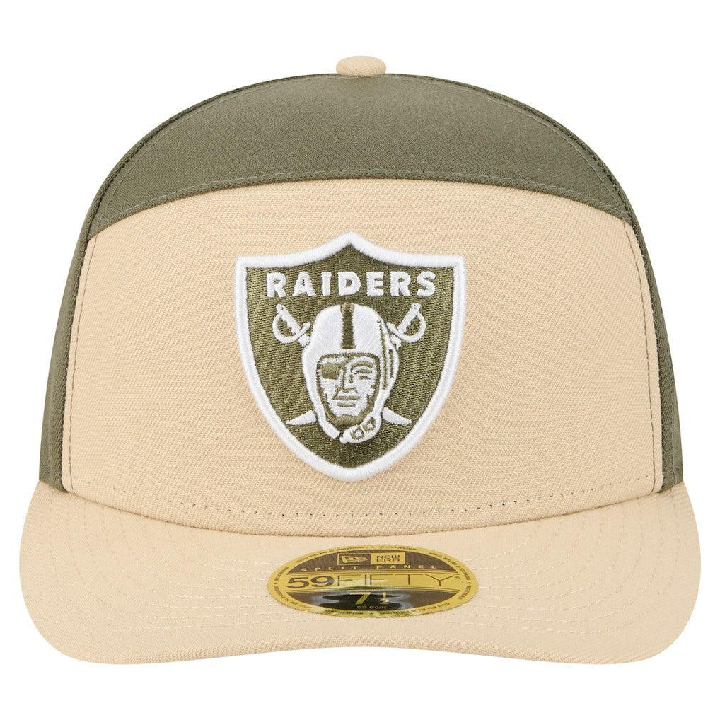Las Vegas Raiders New Era Two-Tone Color Pack Split Panel 59FIFTY Fitted Hat