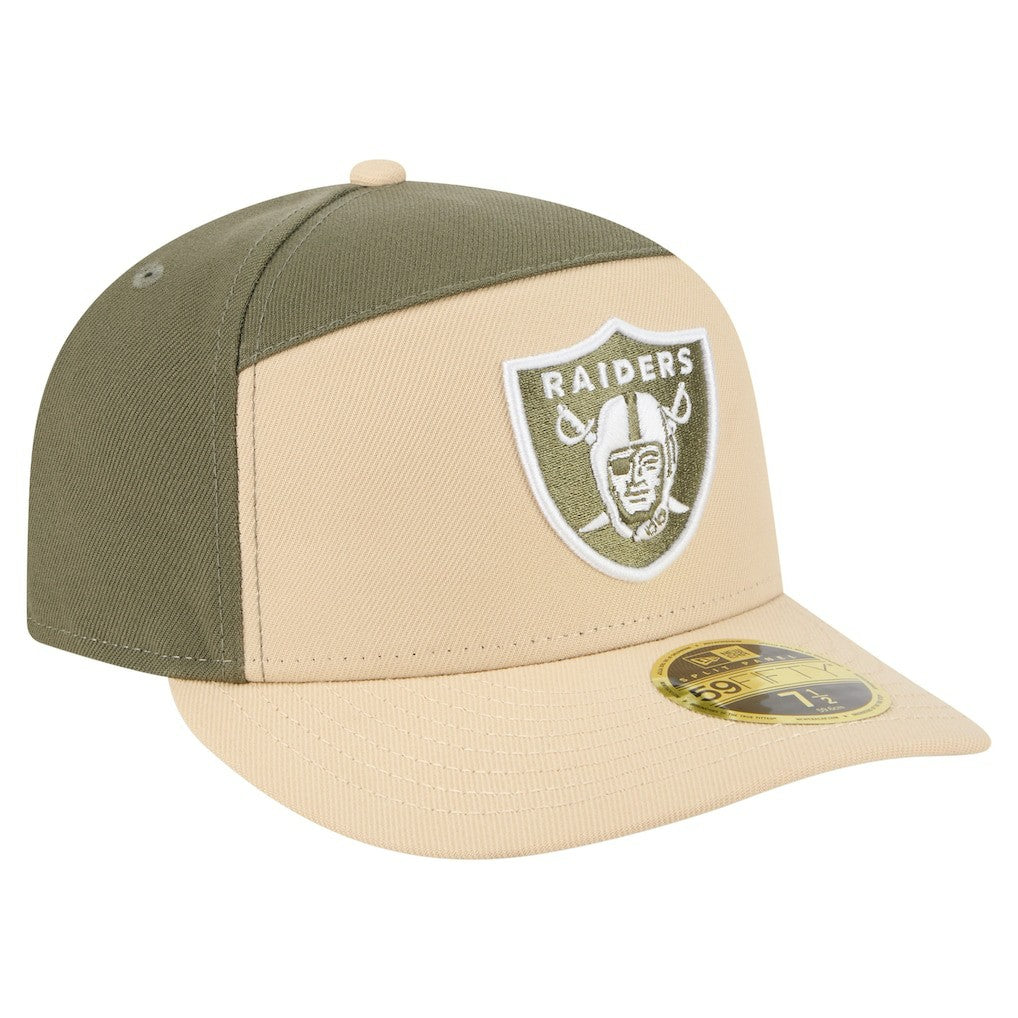 Las Vegas Raiders New Era Two-Tone Color Pack Split Panel 59FIFTY Fitted Hat