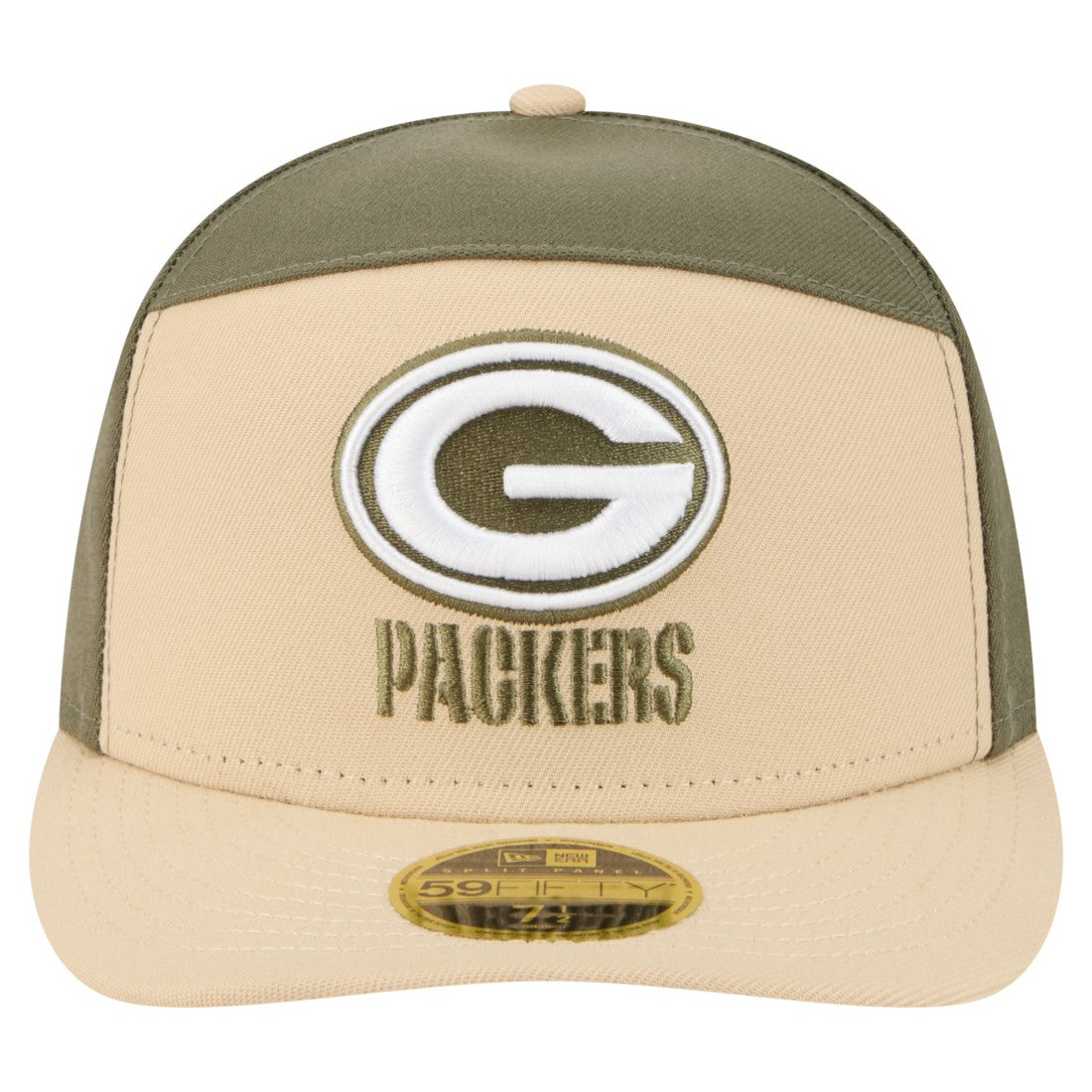 Green Bay Packers New Era Two-Tone Color Pack Split Panel 59FIFTY Fitted Hat