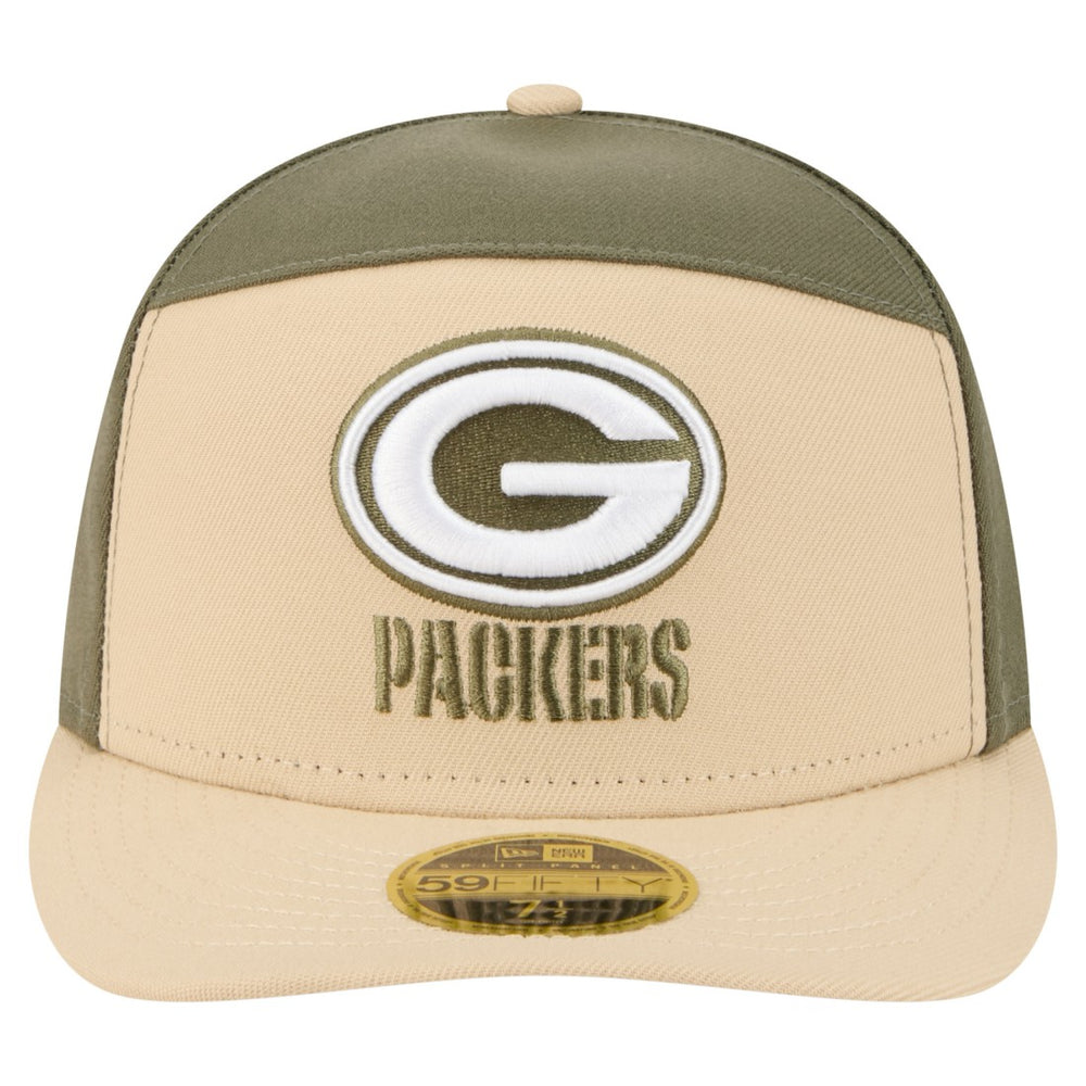 Green Bay Packers New Era Two-Tone Color Pack Split Panel 59FIFTY Fitted Hat