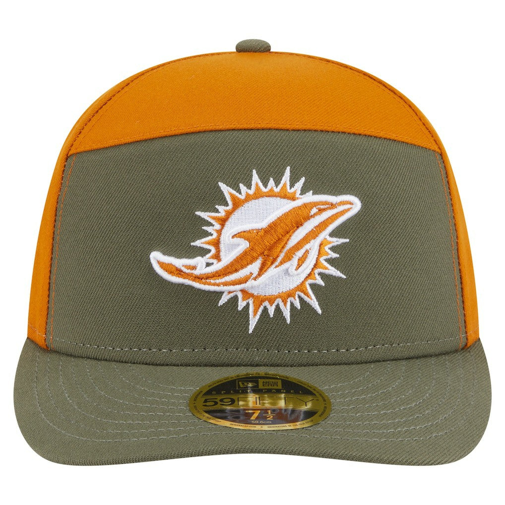 Miami Dolphins New Era Two-Tone Color Pack Split Panel 59FIFTY Fitted Hat