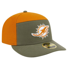 Miami Dolphins New Era Two-Tone Color Pack Split Panel 59FIFTY Fitted Hat