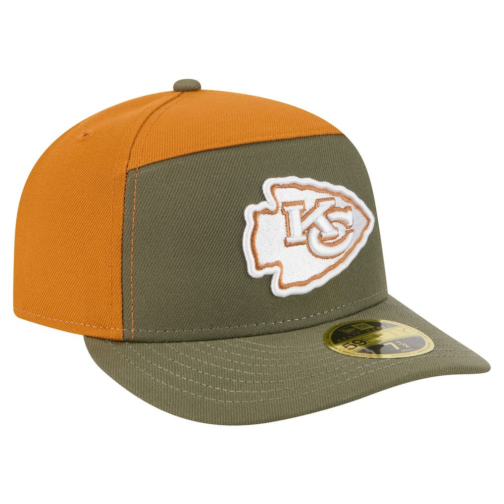 Kansas City Chiefs New Era Two-Tone Color Pack Split Panel 59FIFTY Fitted Hat