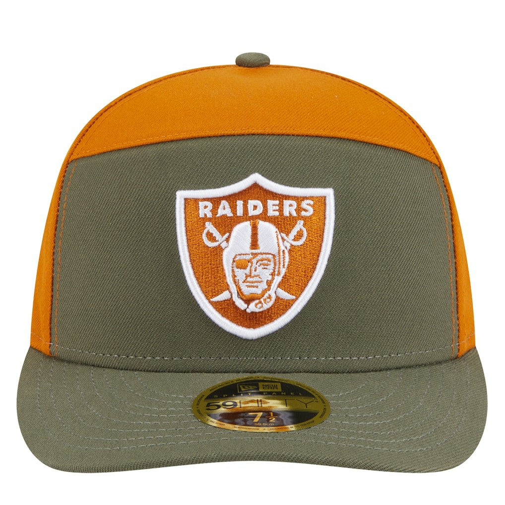 Las Vegas Raiders New Era Two-Tone Color Pack Split Panel 59FIFTY Fitted Hat