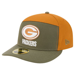 Green Bay Packers New Era Two-Tone Color Pack Split Panel 59FIFTY Fitted Hat