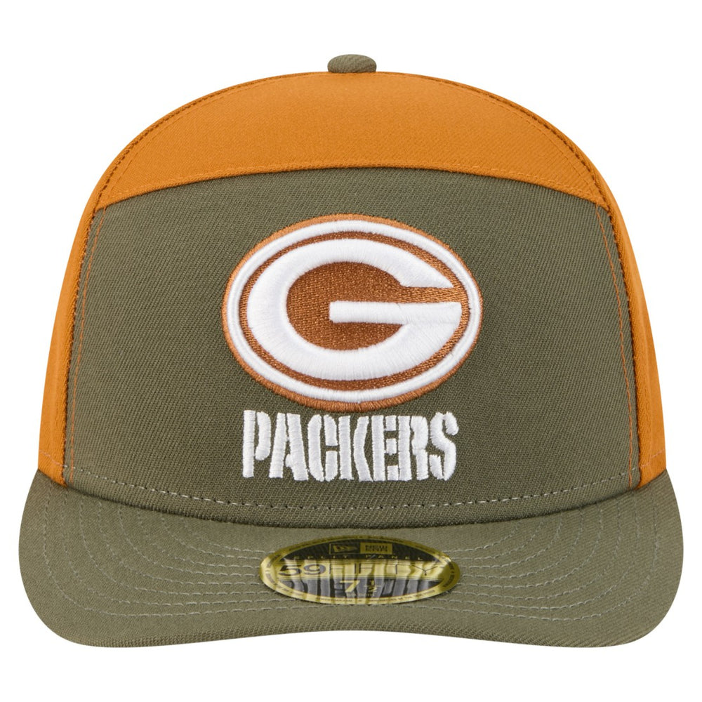 Green Bay Packers New Era Two-Tone Color Pack Split Panel 59FIFTY Fitted Hat