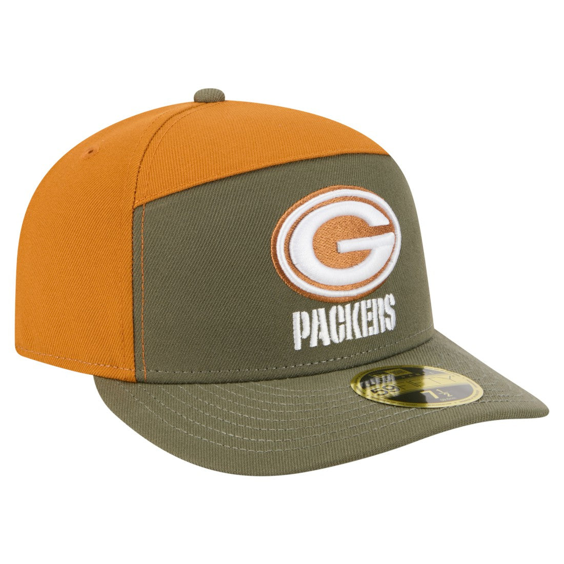 Green Bay Packers New Era Two-Tone Color Pack Split Panel 59FIFTY Fitted Hat