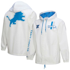 Detroit Lions Mitchell & Ness Vintage Logo Coaches Full-Snap Hoodie Jacket