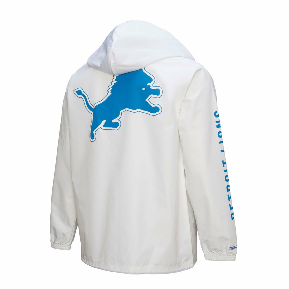 Detroit Lions Mitchell & Ness Vintage Logo Coaches Full-Snap Hoodie Jacket