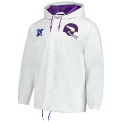 Minnesota Vikings Mitchell & Ness Vintage Logo Coaches Full-Snap Hoodie Jacket