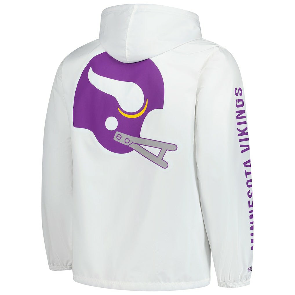 Minnesota Vikings Mitchell & Ness Vintage Logo Coaches Full-Snap Hoodie Jacket