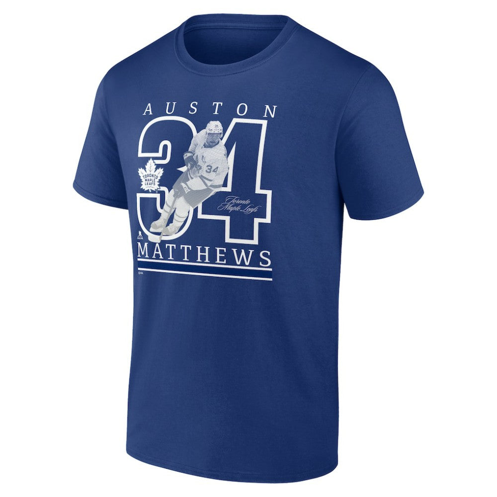 Auston Matthews Toronto Maple Leafs Fanatics Authentic Stack Name & Number T-Shirt Outlet