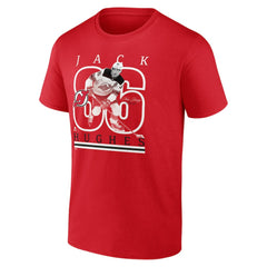 Jack Hughes New Jersey Devils Fanatics Authentic Stack Name & Number T-Shirt For Sale