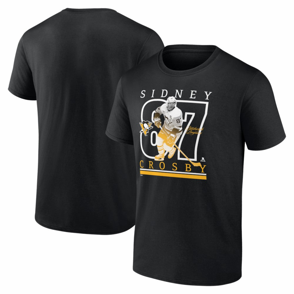 Sidney Crosby Pittsburgh Penguins Fanatics Authentic Stack Name & Number T-Shirt For Sale