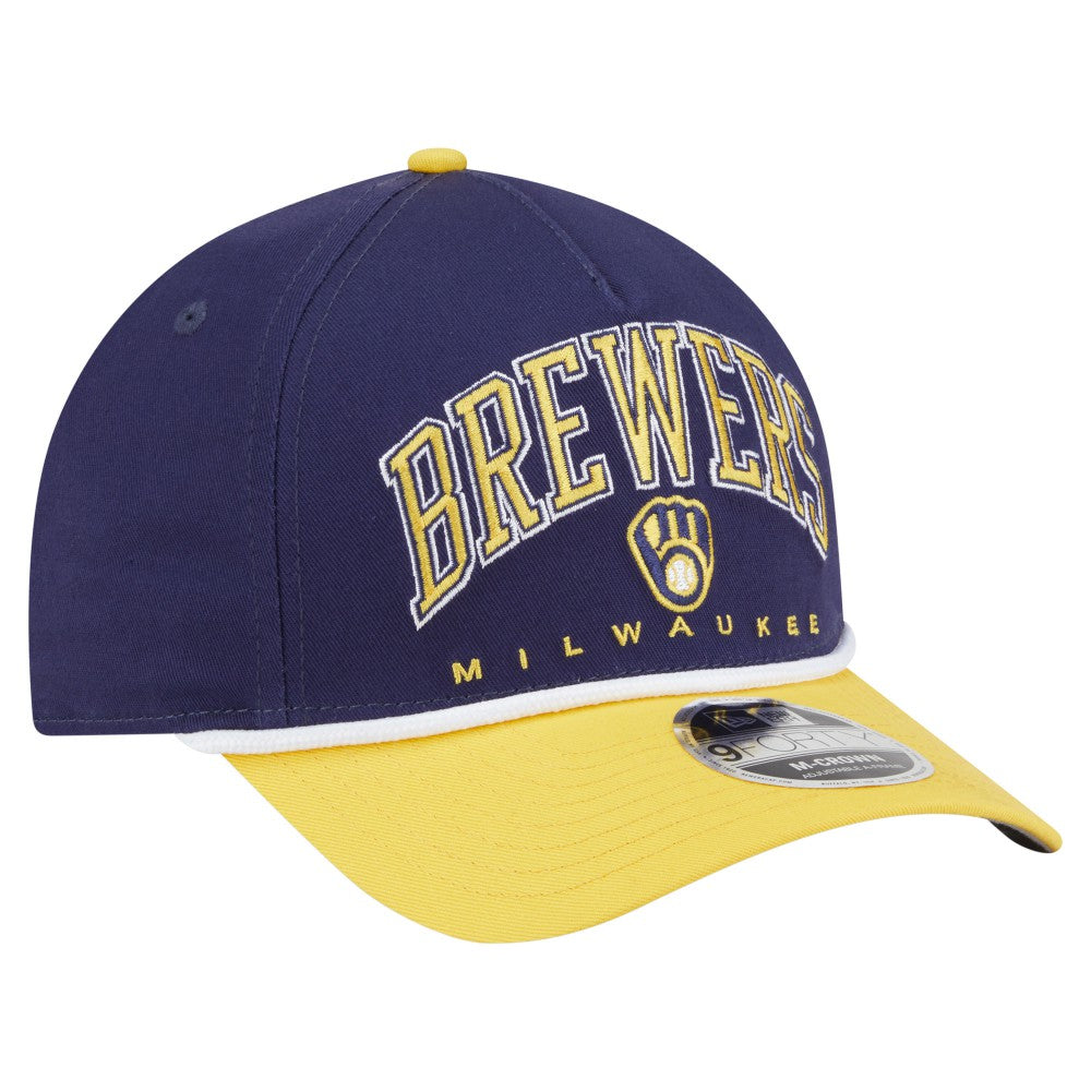 Milwaukee Brewers New Era Arch 9FORTY A-Frame M-Crown Adjustable Hat | MLB Discount
