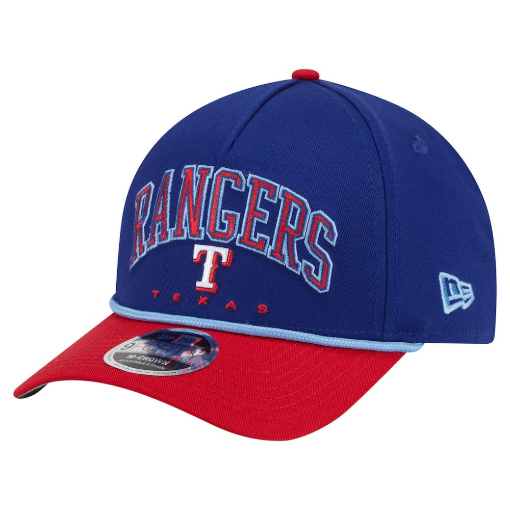 Texas Rangers New Era Arch 9FORTY A-Frame M-Crown Adjustable Hat | MLB Discount