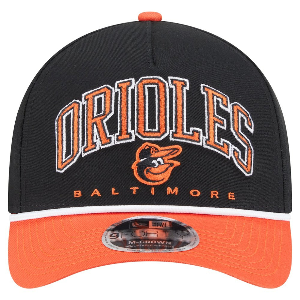 Baltimore Orioles New Era Arch 9FORTY A-Frame M-Crown Adjustable Hat | MLB Discount