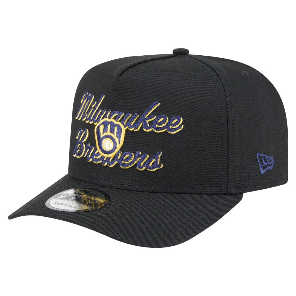 Milwaukee Brewers New Era Chainstitch 9FIFTY A-Frame Snapback Hat | MLB For sale