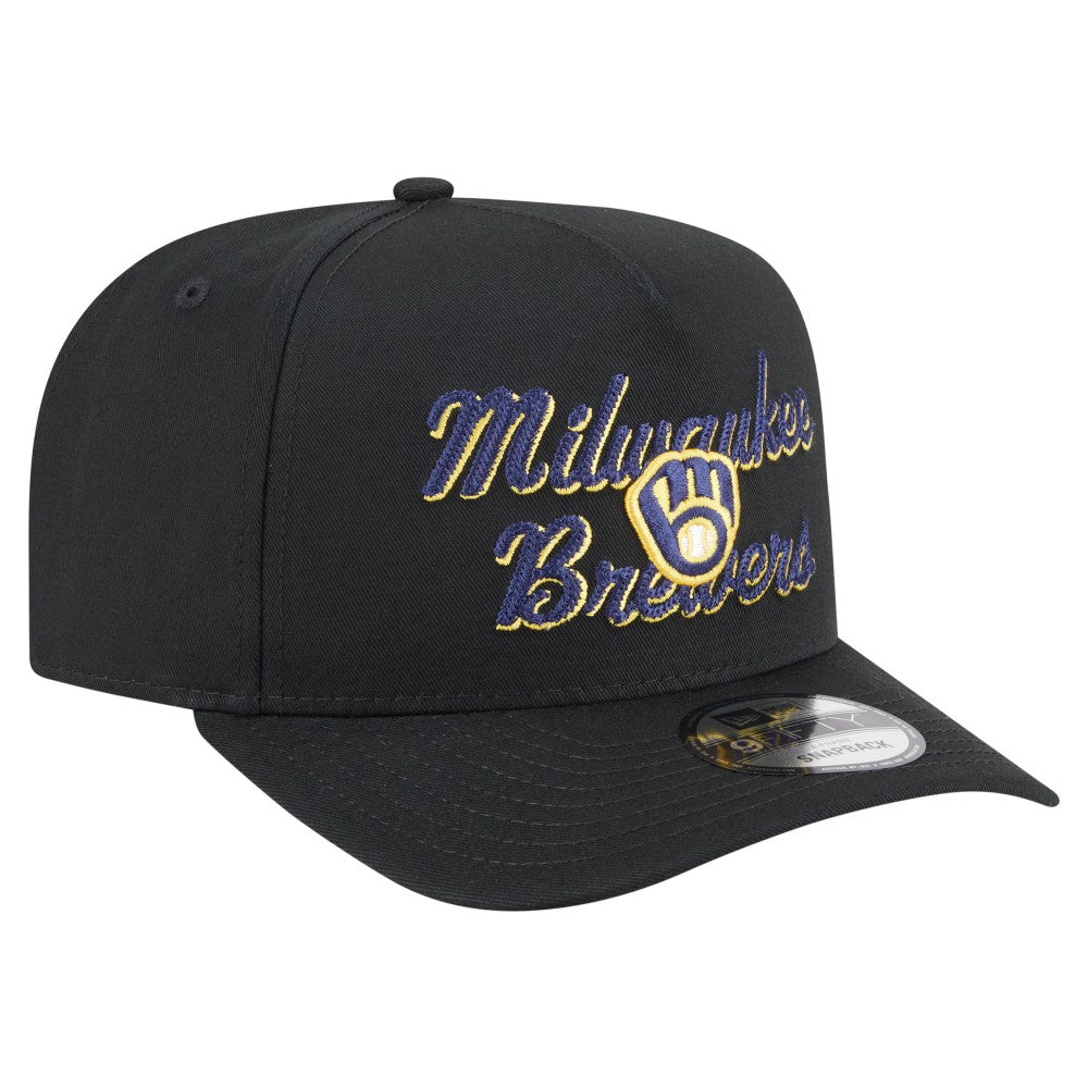 Milwaukee Brewers New Era Chainstitch 9FIFTY A-Frame Snapback Hat | MLB For sale