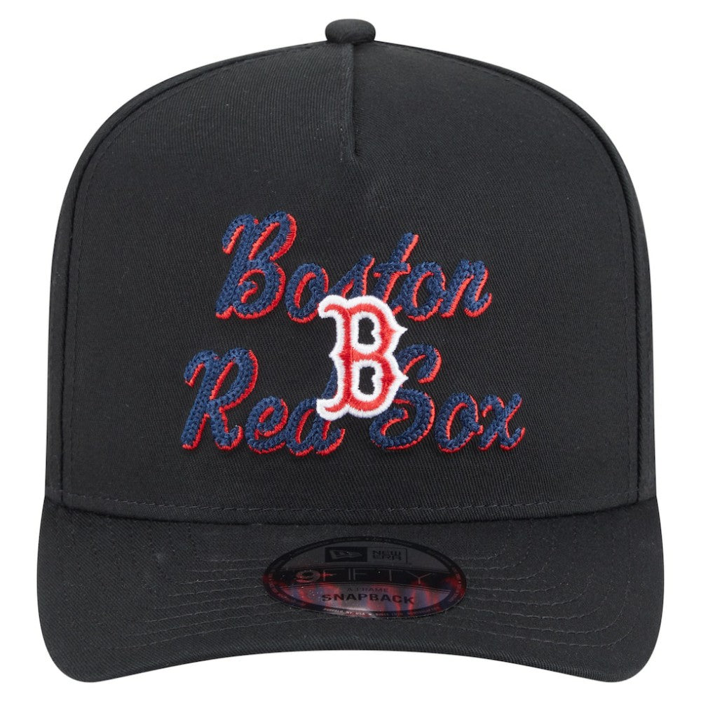 Boston Red Sox New Era Chainstitch 9FIFTY A-Frame Snapback Hat | MLB Shop
