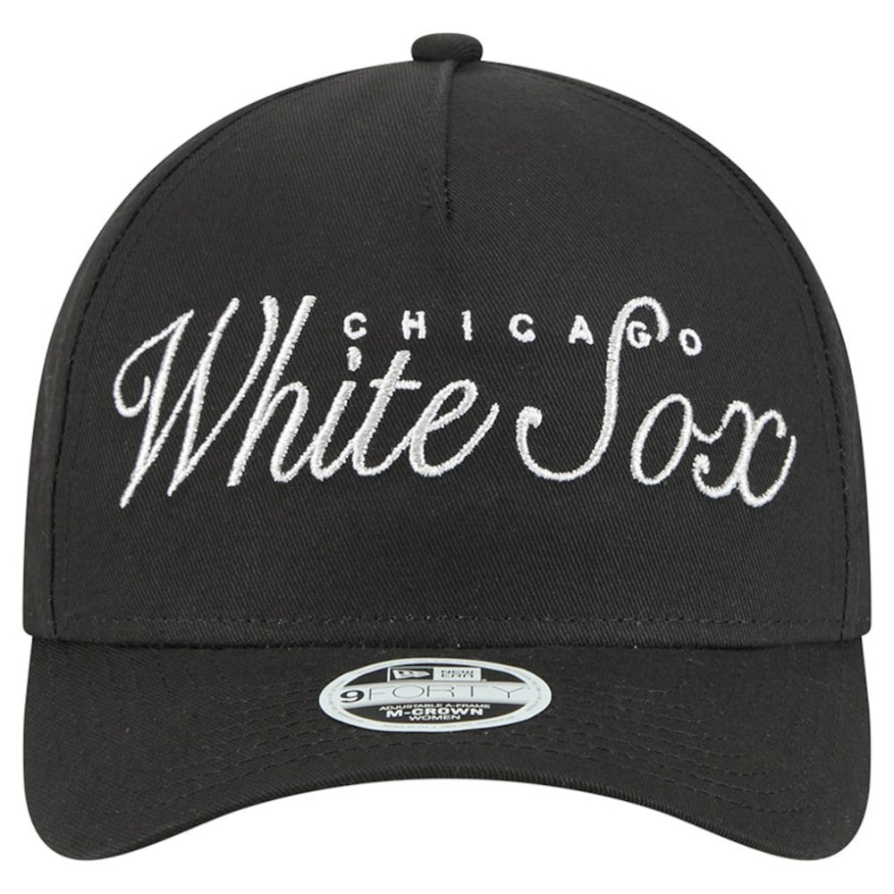 Chicago White Sox New Era Women's Metallic A-Frame 9FORTY Adjustable Hat | MLB For sale
