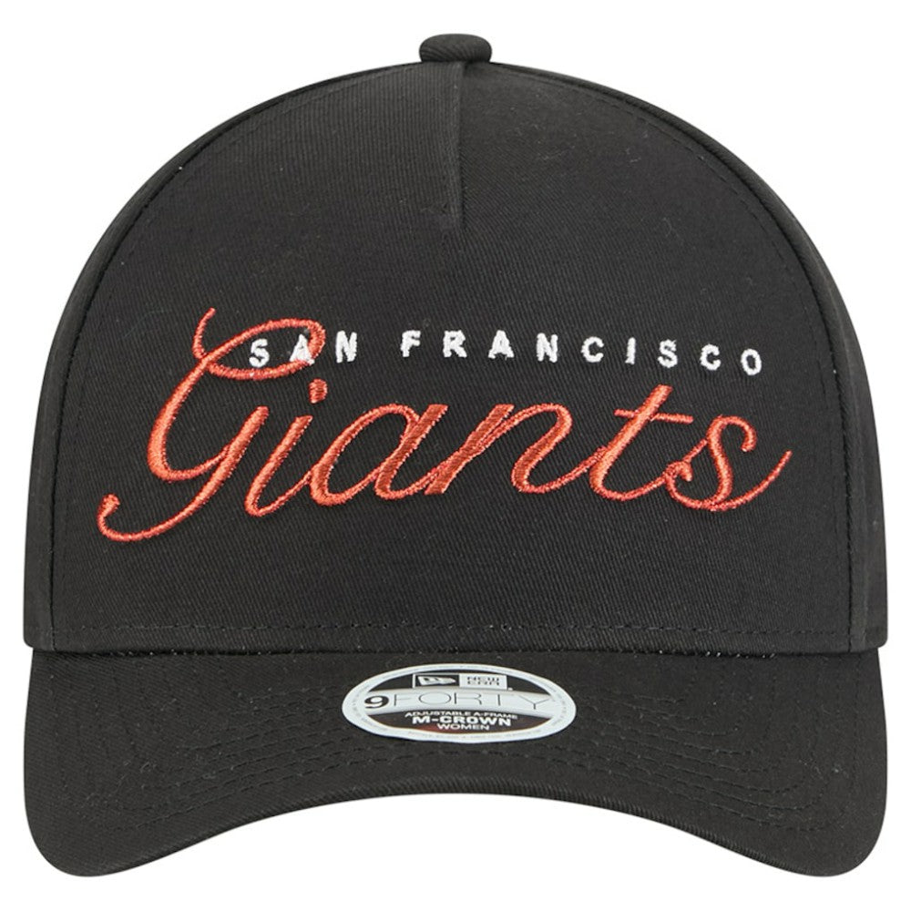 San Francisco Giants New Era Women's Metallic A-Frame 9FORTY Adjustable Hat | MLB On Sale