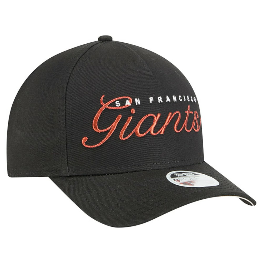 San Francisco Giants New Era Women's Metallic A-Frame 9FORTY Adjustable Hat | MLB On Sale